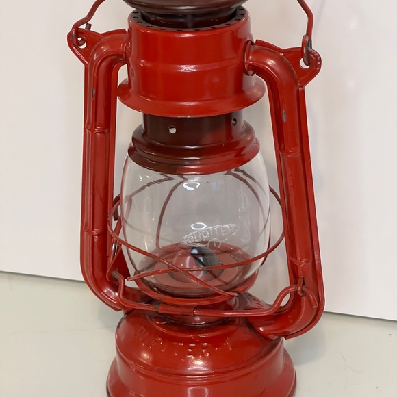 Jupiter Vintage Red Lantern Winged Oil Lamp Lantern - Jupiter Made In Poland 9” - Picture 11 of 15